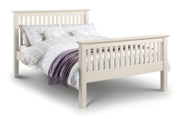 Barcelona Stone White High Foot End Double Bed