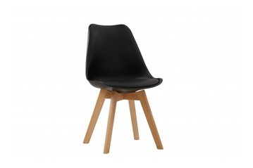 Black Louvre Padded Chair