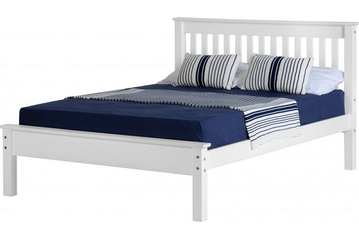 Monaco White Low Foot End Double Bed