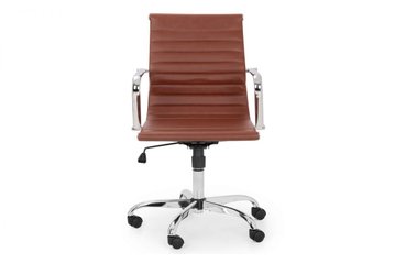 Gio Office Chair Brown/Chrome