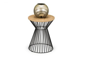 Jersey Round Wire Lamp Table - Oak