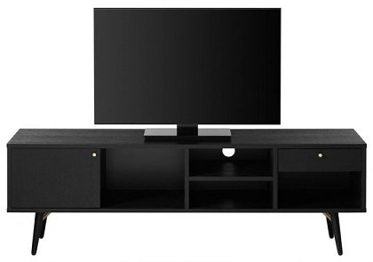 Vigo 1500 TV Unit - Black/Copper