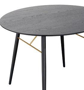 Vigo Round Dining Table - Black/Copper
