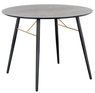 Vigo Round Dining Table - Black/Copper