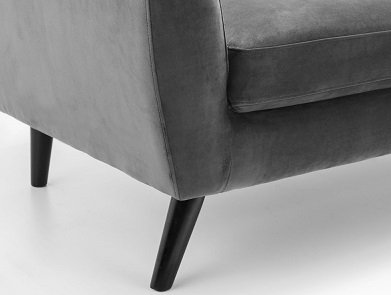 Monza 3 Seater Sofa - Grey Velvet