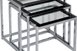 Harley Nest of Tables - Clear Glass/Black Border/Silver