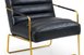 Gimlay Accent Chair - Black Faux Leather