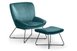 Mila Teal Accent Chair & Stool
